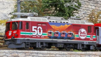 BEMO 1258 177 H0m RhB E-Lok Ge 4/4 II 617 Jubiläumslok Ilanz "50 Jahre LGB 1968-2018", DC, NEU + OVP