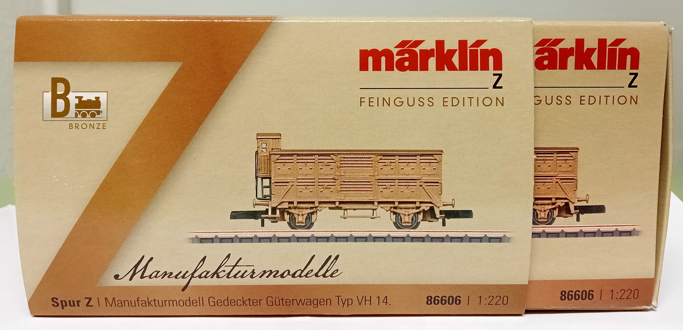 MÄRKLIN 86606 Z Ged. Güterwagen VH 14 Manufakturmodell Bronze, NEU + OVP – Bild 5