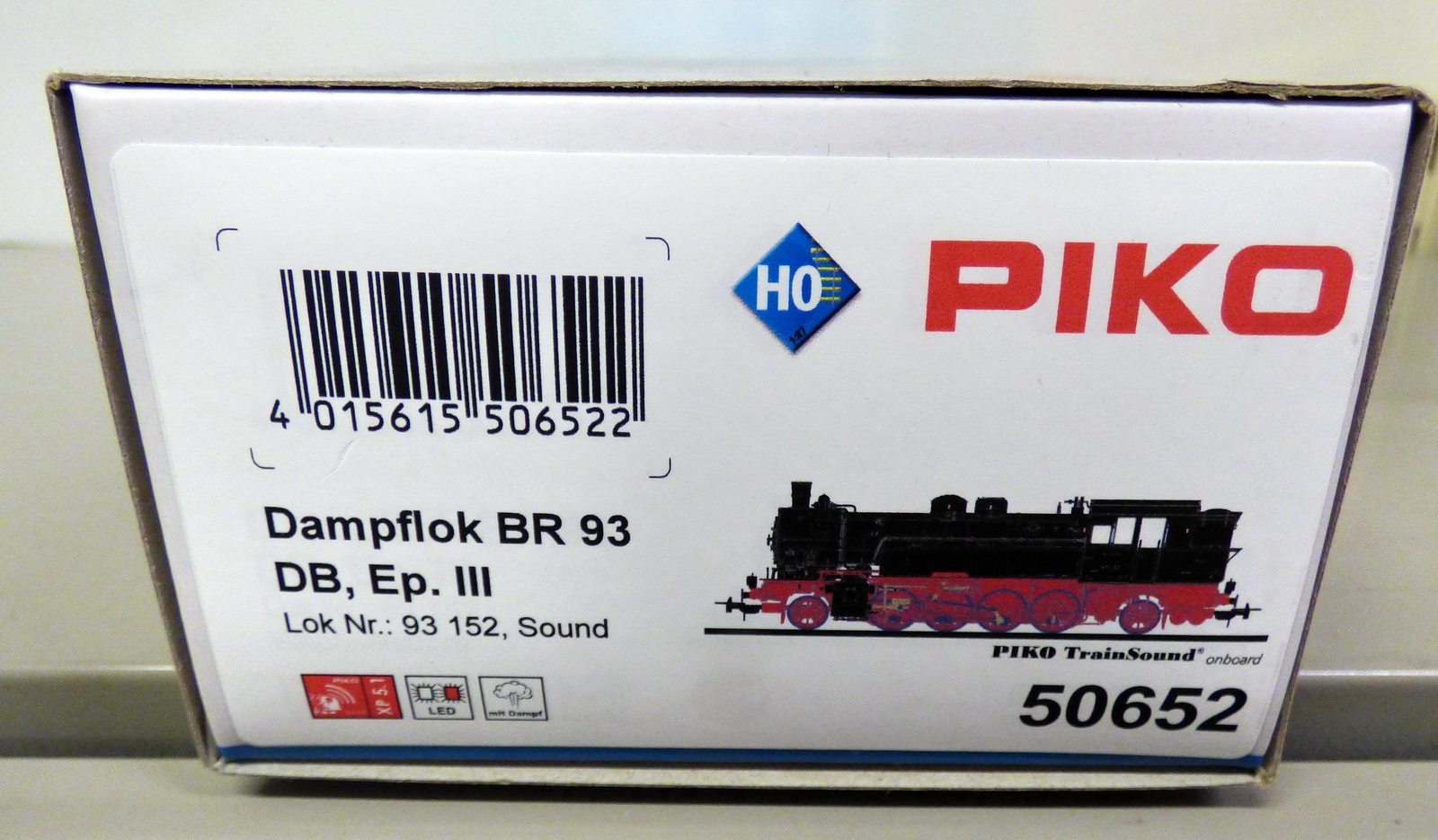 PIKO 50652 DB Dampflok BR 93 152, Ep. III, DCC Digital-Sound, Dampfgenerator, H0, 1:87 – Bild 2