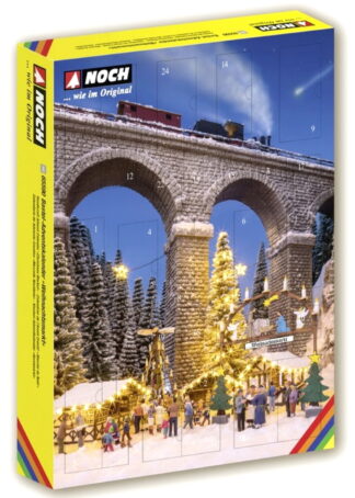 NOCH 65590  Bastel-Adventskalender «Weihnachtsmarkt», H0, 1:87, NEU+OVP