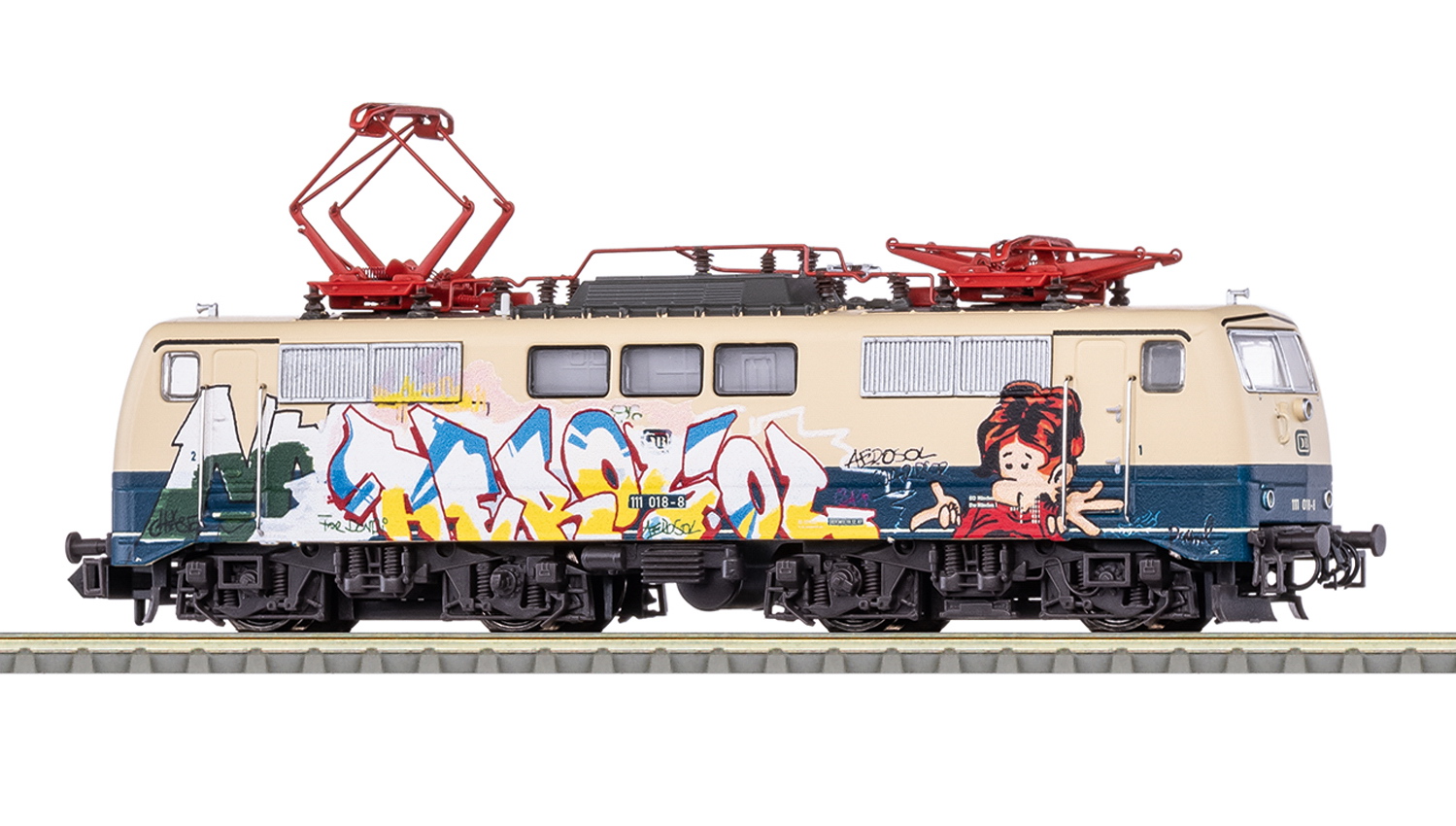 MINITRIX 16724 DB E-Lok BR 111 018-8 «Graffiti», Digital-Sound, N, 1:160 – Bild 2